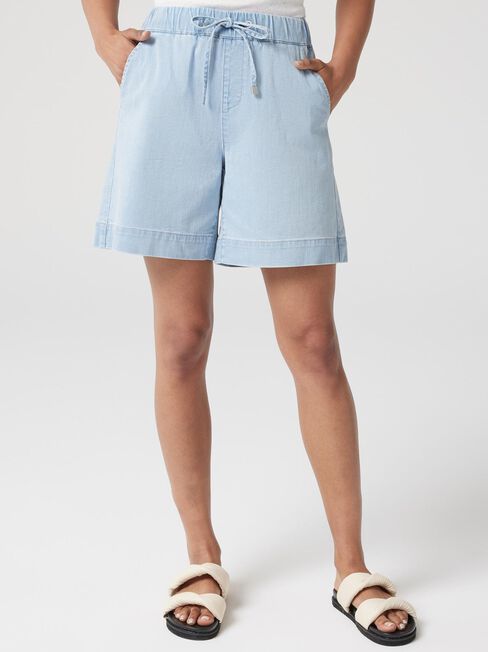 J-Luxe Harper Denim Short, Light Vintage, hi-res