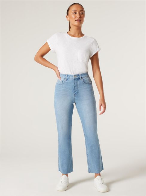 Demi High Waisted Straight Jeans, Mid Vintage, hi-res