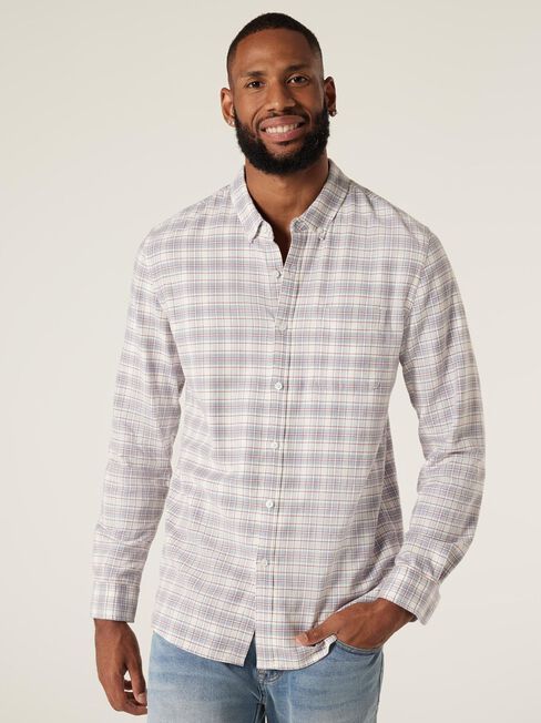 LS Harvey Oxford Check Shirt, Blue/Cream Multi, hi-res