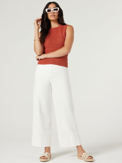 Lydia Knit Top, Papaya, hi-res