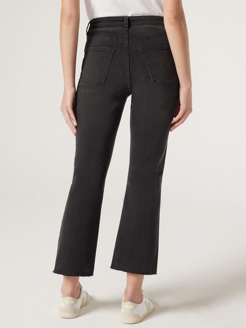 Emma Cropped Bootcut Jean, Black, hi-res