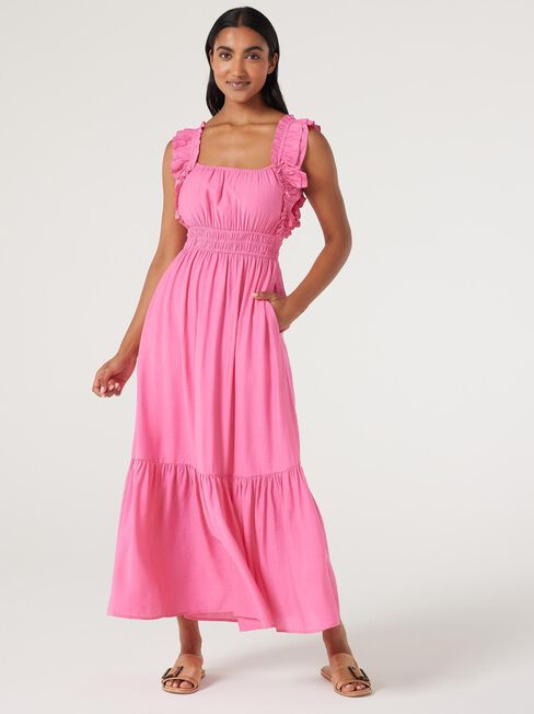 Harper Flutter Slv Dress, Pink, hi-res