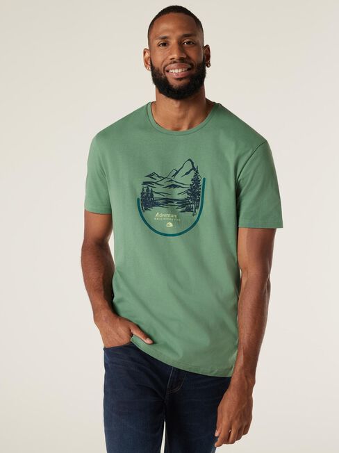 SS Leo Printed Tee, Sea Green, hi-res