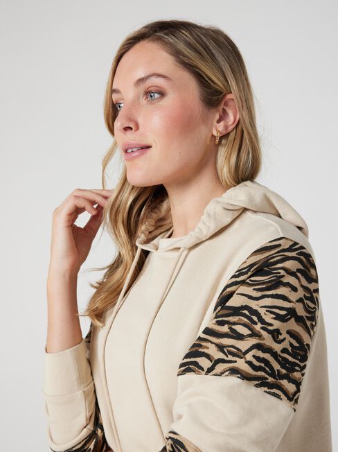J-Luxe Hooded Sweat, Bone, hi-res