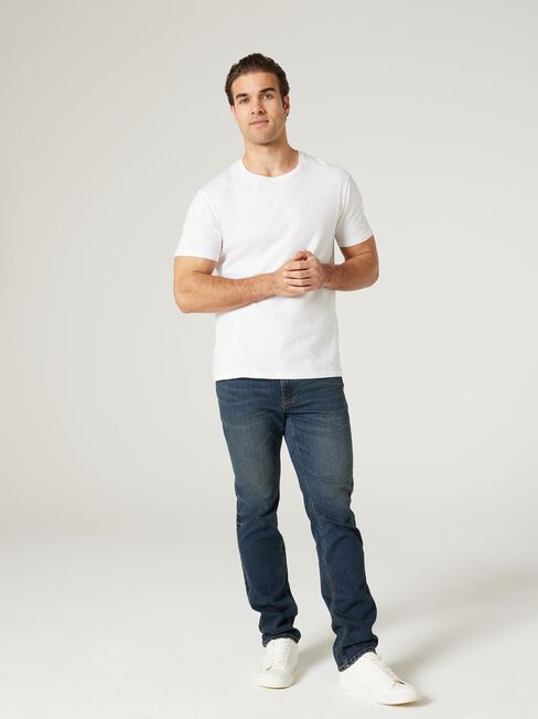 Basic Short Sleeve Tee, White, hi-res