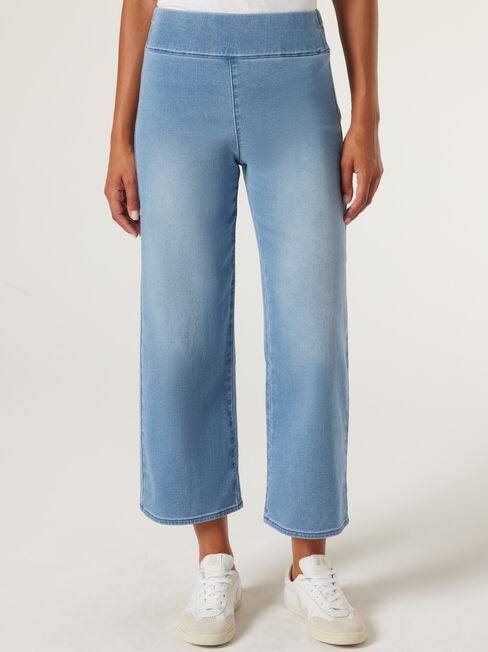 Tessa Wide Leg Crop Jeans, Light Indigo, hi-res