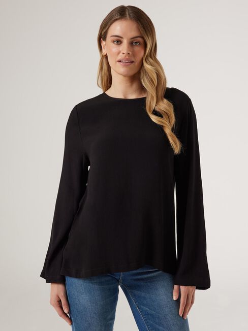 Joan Blouse, Black, hi-res