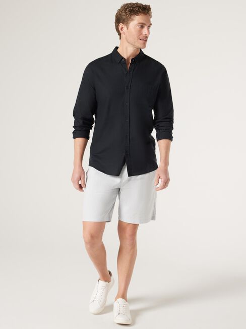 LS Brody Textured Shirt, Black, hi-res