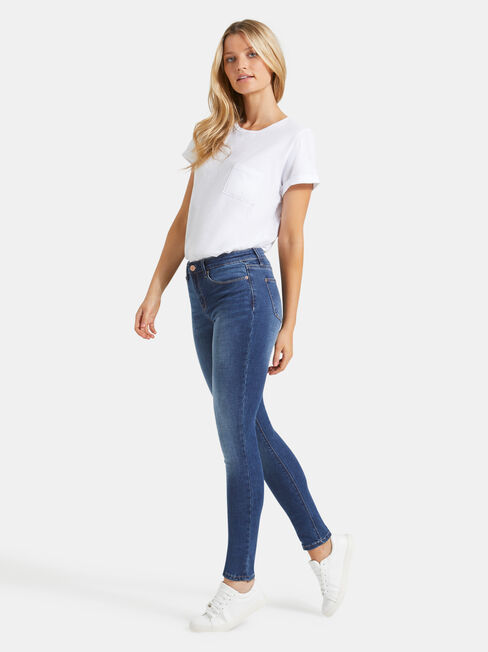 Skinny Jeans Mid Vintage, Mid Indigo, hi-res