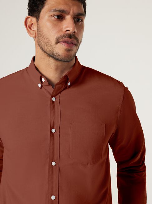Austin Oxford Shirt, Brick, hi-res