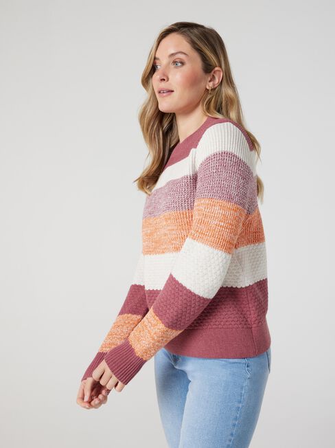 Poppy Multi Twist Knit, Multi Stripe, hi-res