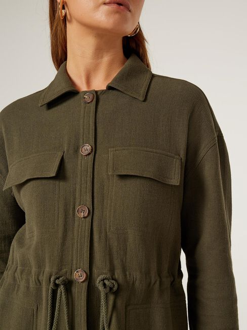Steph Lightweight Shacket, Green, hi-res