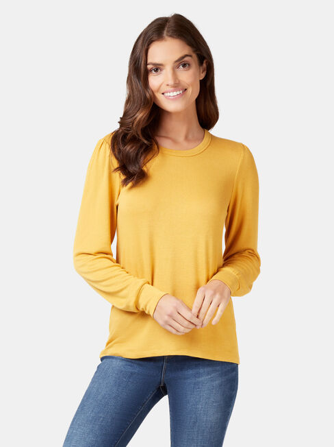 Billy Blouson Soft Touch Top, Yellow, hi-res