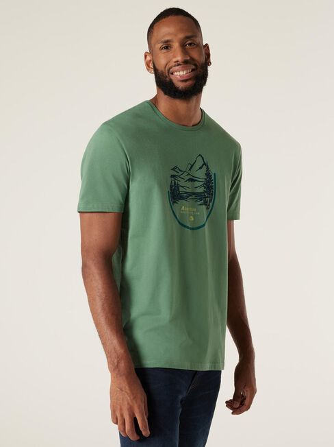 SS Leo Printed Tee, Sea Green, hi-res