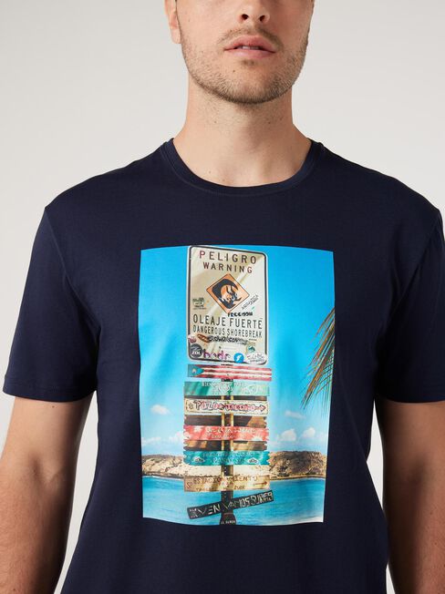 Hutchings Print Crew Short Sleeve Tee, Ink, hi-res