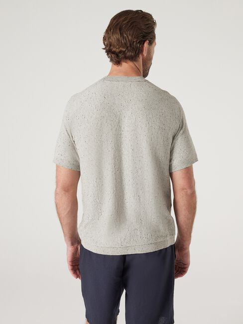Short Sleeve Jackson Slub Knit Tee, Grey, hi-res