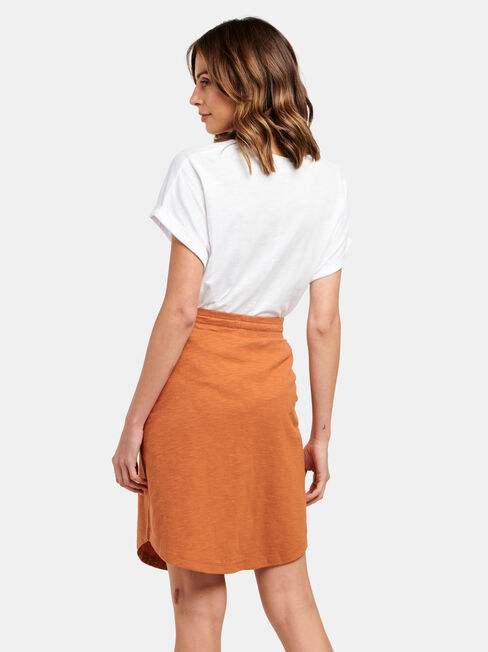 Julie Jersey Slub Skirt, Red, hi-res