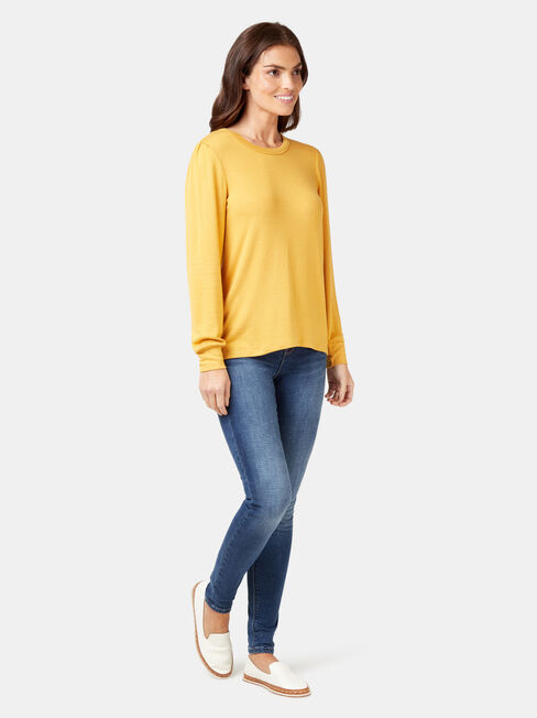 Billy Blouson Soft Touch Top, Yellow, hi-res