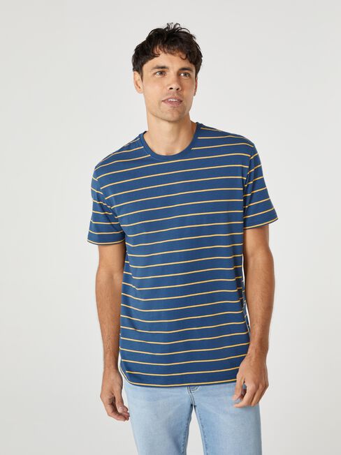 SS Colton Stripe Crew Tee, Blue, hi-res