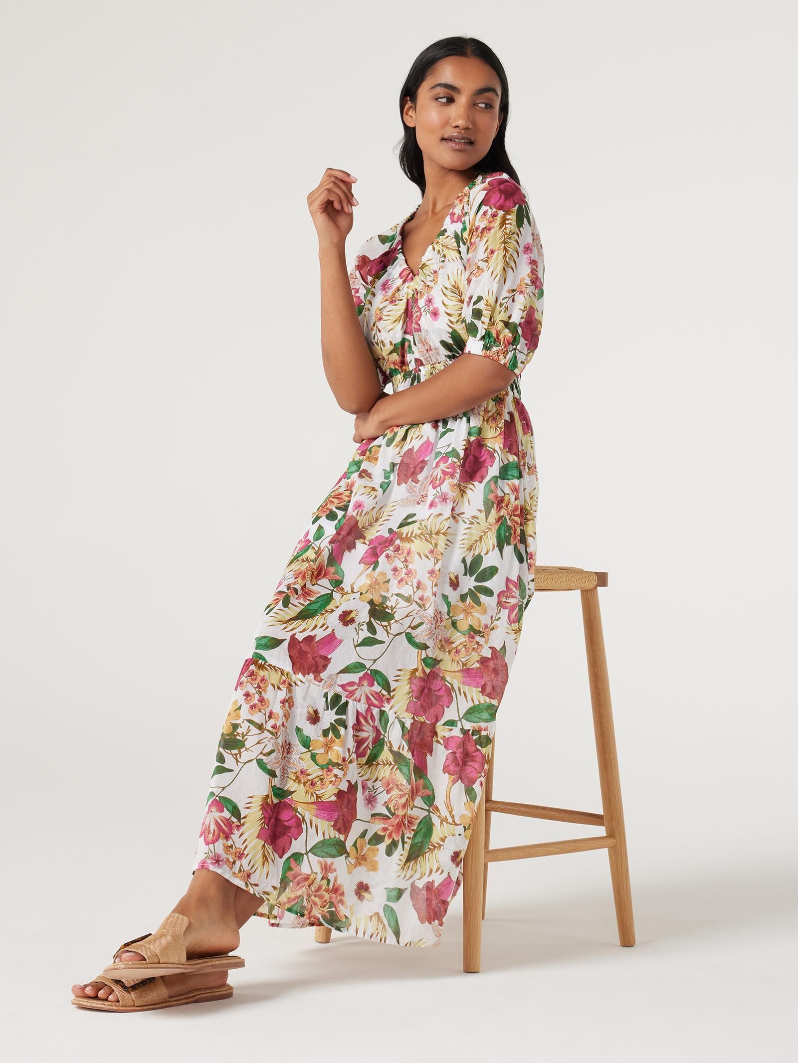 Floral peasant dress hotsell