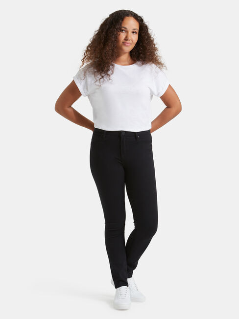 Butt Lifter Skinny Jeans, Black, hi-res