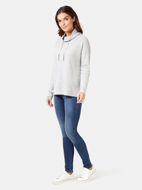 Luna Textured Top, Grey, hi-res