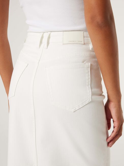Suki Denim Skirt, Off White, hi-res