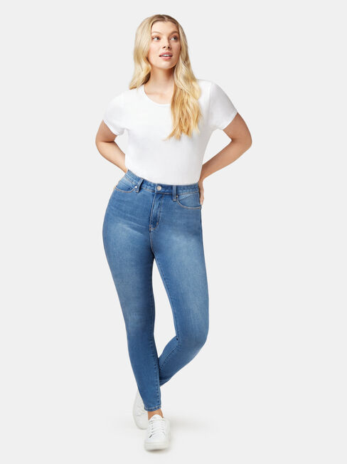 Freeform 360 Contour Curve Embracer Skinny 7/8 Jeans, Mid Indigo, hi-res