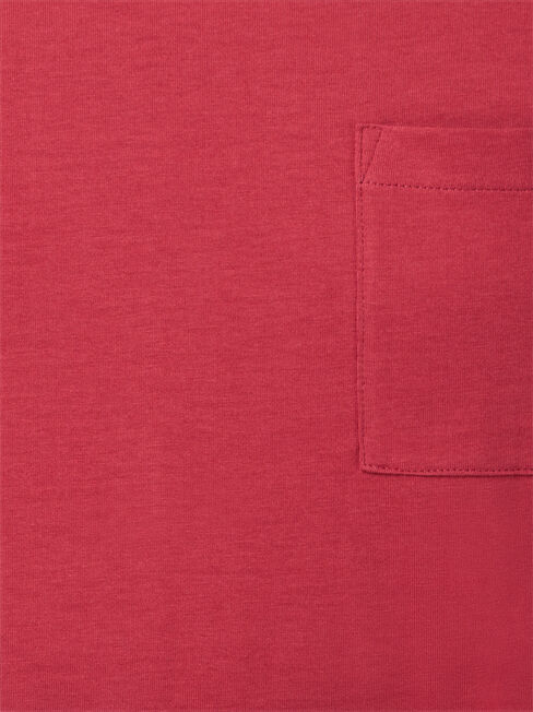 Preston Short Sleeve Basic Pocket Tee, Red, hi-res