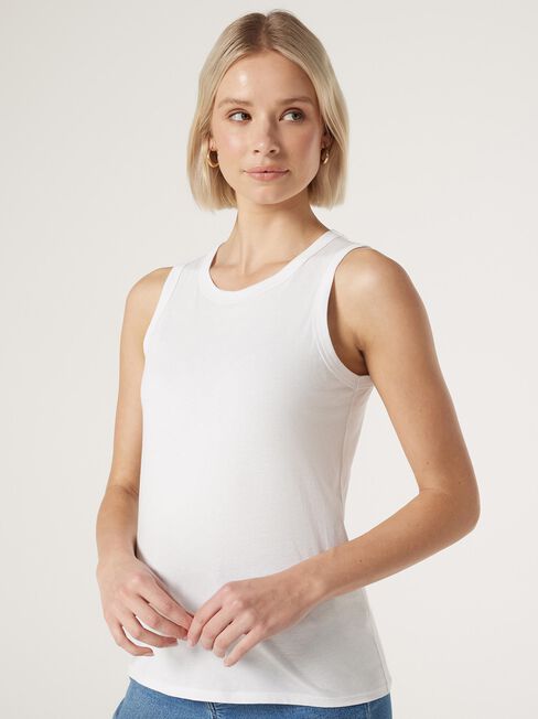 Essential Tank, White, hi-res