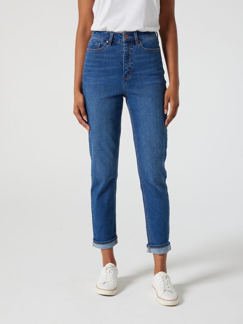 High Waisted Tapered Jeans