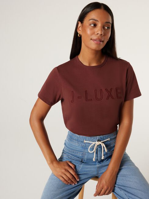 J-Luxe Tee, Brick, hi-res