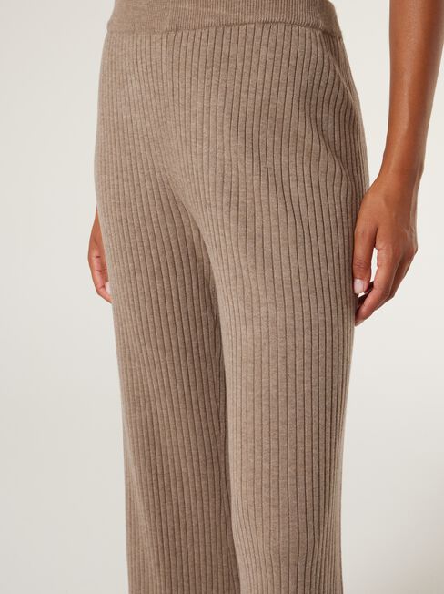 J-Luxe Chunky Rib Pant, Taupe, hi-res