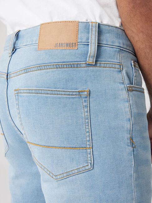 Connor Knit Denim Short Summer Blue, Blue, hi-res