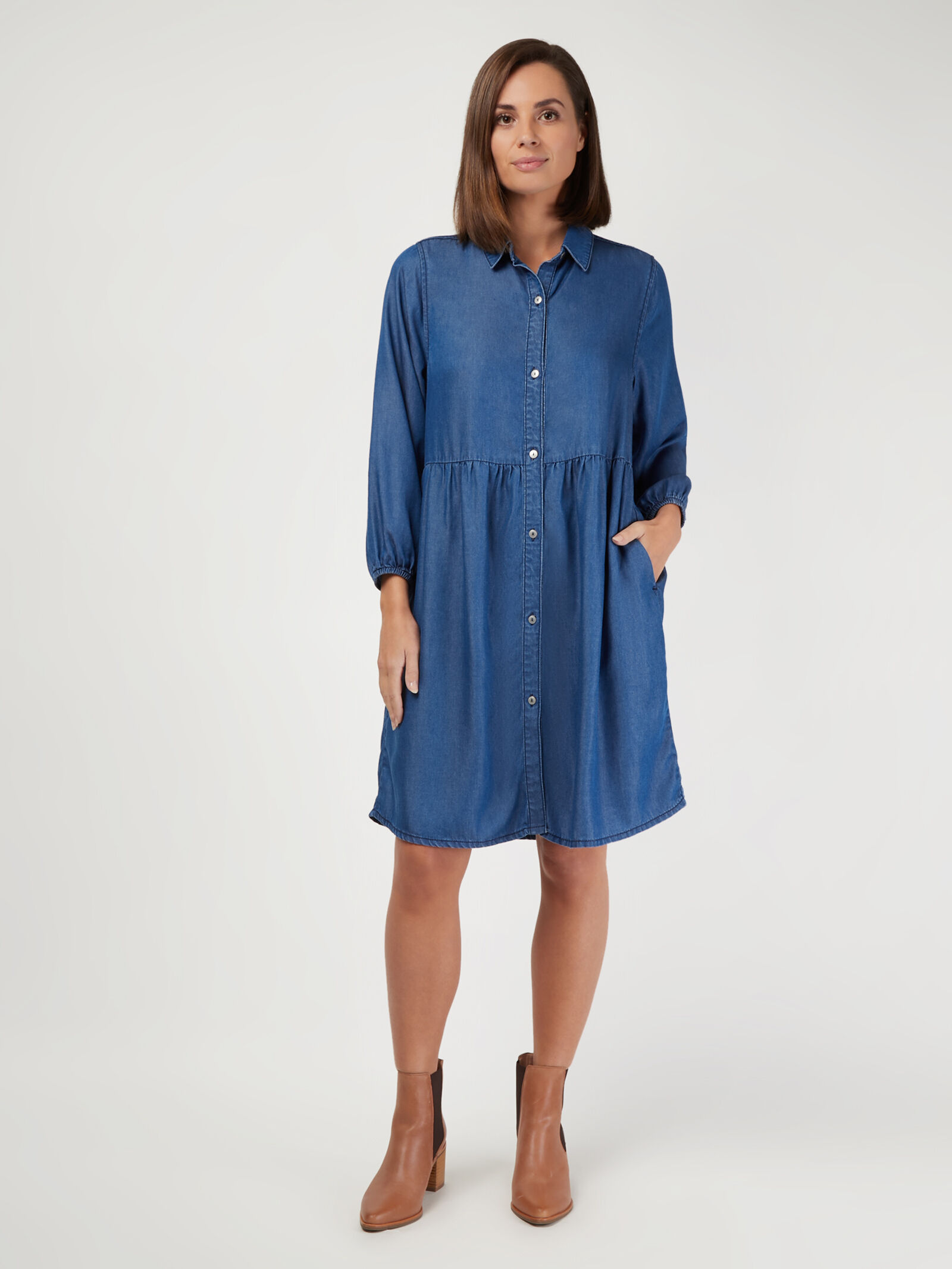 Ellezarra denim shirt dress discount