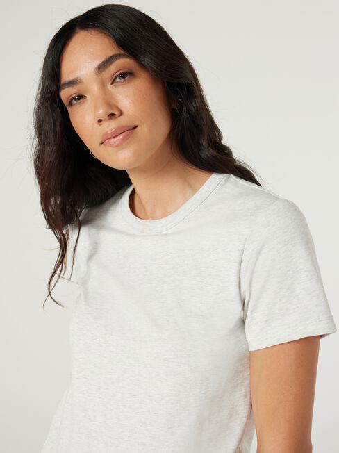 Classic Crew Neck Tee, Grey, hi-res
