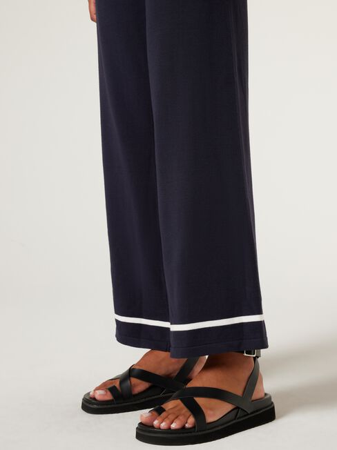 Jane Knit Contrast Pant, Ink, hi-res