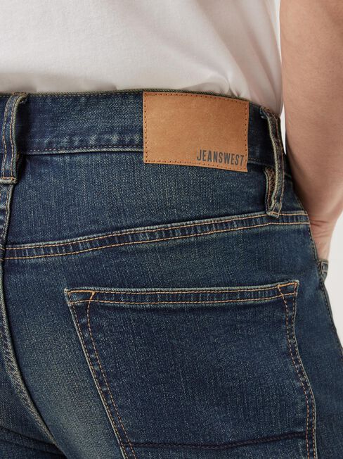 Slim Straight Jeans, Dark Indigo, hi-res