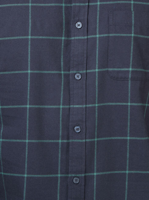 Anton Brushed Check Shirt, Blue, hi-res