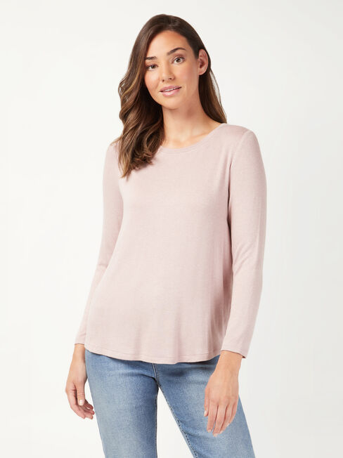 Maddie Soft Touch Curve Hem Pullover
