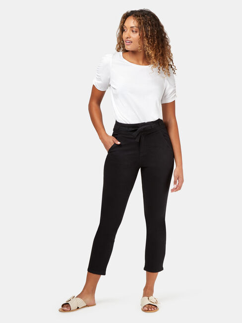 Goldie High Waisted Pipe Jean, Black, hi-res