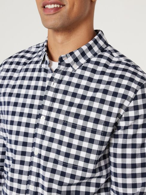 LS Henderson Oxford Check Sghirt, Blue, hi-res