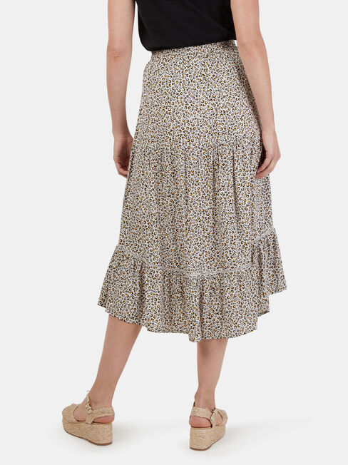 Ellen Tiered Skirt, Print, hi-res