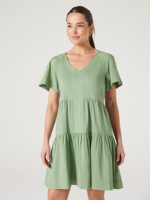 Reese Tiered Dress, Kiwi, hi-res