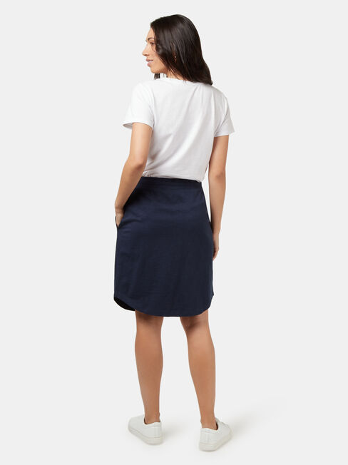 Julie Jersey Slub Skirt, Blue, hi-res