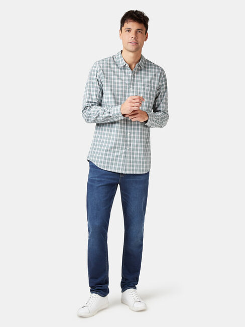 Marcus Long Sleeve Check Shirt, Stripe, hi-res