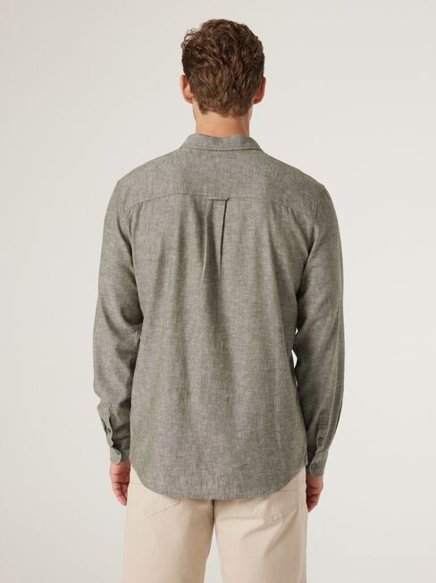 LS Brody Textured Shirt, Green, hi-res