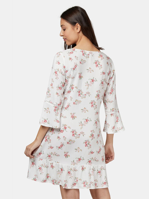 Jordyn Ladder Dress, White, hi-res