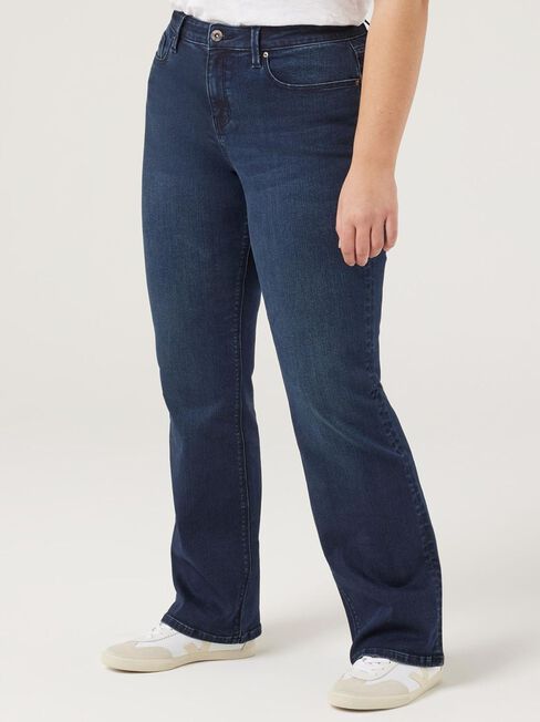 Curve Bootcut Jeans, Dark Indigo, hi-res
