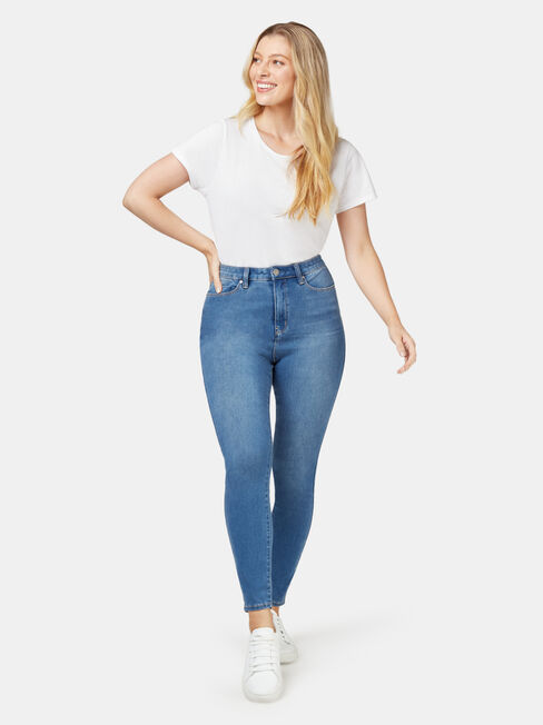 Freeform 360 Contour Curve Embracer Skinny 7/8 Jeans, Mid Indigo, hi-res